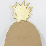 Зеркало овальной формы с золотистой рамкой и декоративной верхушкой в виде ананаса Pineapple Shine  варинант исполнения - 5 | Loft Concept в Новосибирске