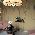 Обои в японском стиле Wisteria Original colourway on Raw Silk dyed silk варинант исполнения - 1 | Loft Concept в Новосибирске