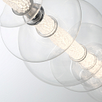 Подвесной светильник линейный с прозрачными стеклянными шарами разного диаметра Eurofase варинант исполнения - 6 | Loft Concept в Новосибирске