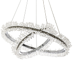 Люстра два кольца с хрустальным декором Rowan Crystal Ring Horizontal Chrome Chandelier варинант исполнения - 1 | Loft Concept в Новосибирске