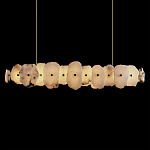 Подвесной светильник с фигурными элементами из белого алебастра Cryptocrystalline Stone варинант исполнения - 8 | Loft Concept в Новосибирске