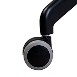 Стул с мягкой синей обивкой из велюра и подъемно-поворотным механизмом на черных колесиках Harper Blue варинант исполнения - 7 | Loft Concept в Новосибирске