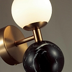 Бра с шарообразным матовым плафоном и шаром из камня на металлическом основании Orb Essence варинант исполнения - 9 | Loft Concept в Новосибирске