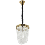 Подвесная люстра с хрустальными подвесками Riche Crystal Metal Chandelier 1 варинант исполнения - 2 | Loft Concept в Новосибирске