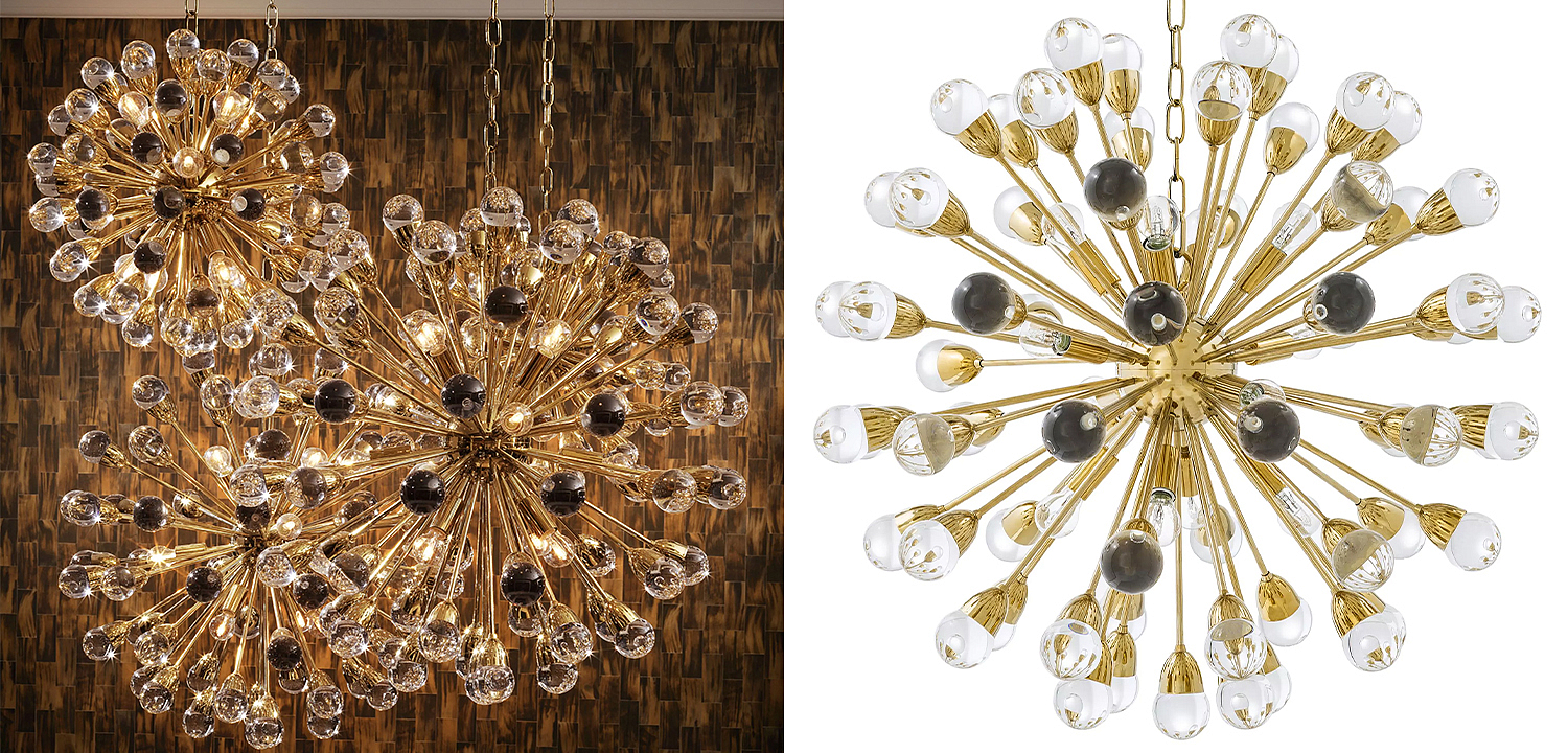 Люстра Eichholtz Chandelier Anto L Gold - Loft-Concept в Новосибирске