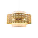 Подвесной светильник с декоративным поясом из плетеного бамбука Biuloggicu варинант исполнения - 1 | Loft Concept в Новосибирске
