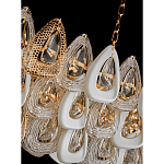 Люстра овальная с многослойными белыми и прозрачными подвесками Character Chandelier варинант исполнения - 4 | Loft Concept в Новосибирске