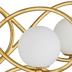 Люстра с закругленным каркасом золотого цвета и белыми плафонами Round Curl варинант исполнения - 1 | Loft Concept в Новосибирске