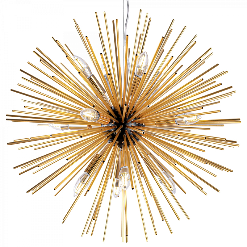 Huge Sputnik Chandelier Gold and Black  Черный Золотой в Новосибирске | Loft Concept 