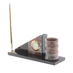 Настольный письменный набор из яшмы с часами Manager Organizer варинант исполнения - 2 | Loft Concept в Новосибирске