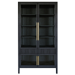 Витрина Primo со стеклянными фасадами и 2 ящиками Черный дуб варинант исполнения - 10 | Loft Concept в Новосибирске