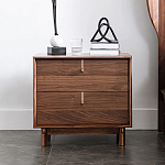 Прикроватный деревянный столик с ящиками Moon Walnut Furniture варинант исполнения - 2 | Loft Concept в Новосибирске