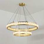 Люстра с 2-мя кольцами из натурального камня с регулируемыми плафонами Durability of Stone варинант исполнения - 2 | Loft Concept в Новосибирске