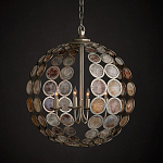 Люстра в форме шара с декором из круглых декоративных элементов Bright Shell Discs варинант исполнения - 3 | Loft Concept в Новосибирске