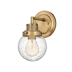 Бра для ванных комнат с прозрачным шарообразным плафоном из стекла с пузырьками на круглом основании Hinkley варинант исполнения - 1 | Loft Concept в Новосибирске