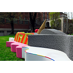 Дизайнерский модульный диван волнистой формы с цветным принтом Poltronova Superonda Sofa варинант исполнения - 37 | Loft Concept в Новосибирске