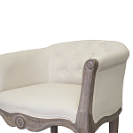 Кресло низкое в стиле прованс Бежевый Лен Louis French Armchair  варинант исполнения - 4 | Loft Concept в Новосибирске
