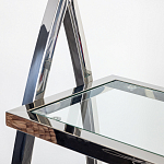 Металлический стеллаж со стеклянными полками Molecule варинант исполнения - 4 | Loft Concept в Новосибирске