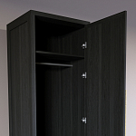 Узкий Шкаф Primo с 2 выдвижными ящиками Черный дуб варинант исполнения - 6 | Loft Concept в Новосибирске