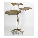 Столик приставной с тремя столешницами Тропические листья Tropical Forest gold варинант исполнения - 2 | Loft Concept в Новосибирске