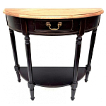 Консоль полукруглая из массива березы с ящиком и полкой в стиле прованс Vintage варинант исполнения - 2 | Loft Concept в Новосибирске