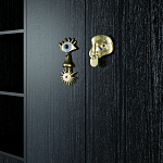 Большой шкаф с витриной Elsa Dreams Black варинант исполнения - 5 | Loft Concept в Новосибирске