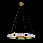 Люстра в виде кольца из натурального камня Golden Alavastor варинант исполнения - 2 | Loft Concept в Новосибирске