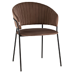 Стул в велюре коричневого цвета Horizon варинант исполнения - 1 | Loft Concept в Новосибирске