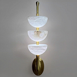 Бра с 3-мя мраморными плафонами в форме чаши Warm Marble Light варинант исполнения - 4 | Loft Concept в Новосибирске