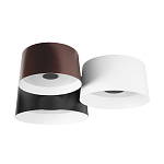 Потолочный светильник с 3-мя цилиндрическими абажурами черного белого и коричневого цвета Urban Dome варинант исполнения - 3 | Loft Concept в Новосибирске