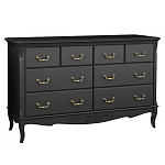 Комод черный из массива бука в стиле прованс Black Provence варинант исполнения - 1 | Loft Concept в Новосибирске