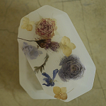 Шкатулка из эпоксидной смолы с цветами белая Epoxy Resin Flowers Box White варинант исполнения - 2 | Loft Concept в Новосибирске