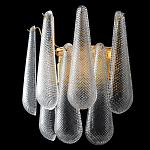 Бра с подвесками из рифленного стекла в форме капель Textured Glass варинант исполнения - 2 | Loft Concept в Новосибирске