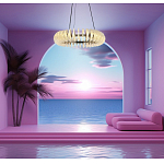 Люстра круглая с фактурными элементами в виде ракушек Inspired Sea варинант исполнения - 5 | Loft Concept в Новосибирске