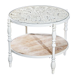 Журнальный столик из натурального дерева в винтажном стиле Openwork Coffee Table варинант исполнения - 1 | Loft Concept в Новосибирске