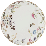 Ваза фарфоровая белая на ножке с рисунком цветов Garden Whisper Porcelain Set  варинант исполнения - 1 | Loft Concept в Новосибирске