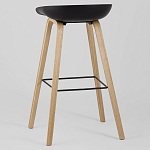 Барный стул на ножках из натурального дерева Boras Black варинант исполнения - 5 | Loft Concept в Новосибирске