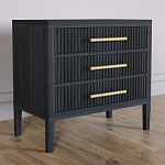 Тумба Primo  с тремя ящиками шпон Черный дуб варинант исполнения - 3 | Loft Concept в Новосибирске