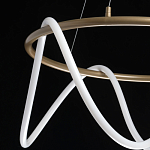 Люстра подвесная круглая золотого цвета с белыми изогнутыми световыми линиями Luke Lampco Tracer Lamp варинант исполнения - 8 | Loft Concept в Новосибирске