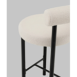 Стул полубарный Floreo букле молочный варинант исполнения - 3 | Loft Concept в Новосибирске