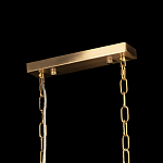 Люстра прямоугольная на цепях с прозрачными трубками и волнистым краем Nembus варинант исполнения - 12 | Loft Concept в Новосибирске