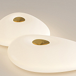 Потолочный светильник с тремя овальными матовыми плафонами TRIDalmen варинант исполнения - 2 | Loft Concept в Новосибирске