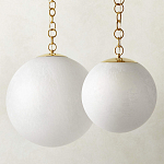 Подвесной светильник в форме шара из белого текстурного стекла Atmosphere варинант исполнения - 2 | Loft Concept в Новосибирске