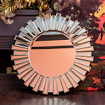 Зеркало круглое с лучами из зеркальных фацетов Silver Facet варинант исполнения - 3 | Loft Concept в Новосибирске