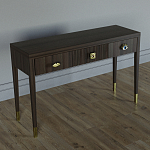 Дизайнерский Письменный стол Elsa Dreams Walnut с тремя ящиками варинант исполнения - 3 | Loft Concept в Новосибирске