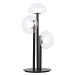 Настольная лампа с тремя прозрачными куполообразными плафонами и черным металлическим основанием Flos Wireline Lighting варинант исполнения - 1 | Loft Concept в Новосибирске