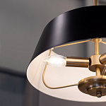 Подвесной светильник с конусовидным металлическим абажуром черного цвета Kichler варинант исполнения - 10 | Loft Concept в Новосибирске