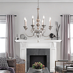 Люстра серебряного цвета с состаренным эффектом и декоративным подвесным шаром Kichler варинант исполнения - 3 | Loft Concept в Новосибирске