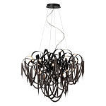 Люстра подвесная с объемной композицией из скрученных лент и металлических цепочек Atlantis Chain варинант исполнения - 4 | Loft Concept в Новосибирске