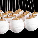 Люстра подвесная круглая с сферическими плафонами из натурального камня Glowing Spheres варинант исполнения - 3 | Loft Concept в Новосибирске